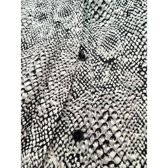 Joie 100% Silk Blouse Sz S Gorgeous Snakeskin Print EUC 3/4 Sleeves Animal Print - Picture 5 of 10